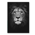 Modern Black and White Animal Canvas Wall Art
