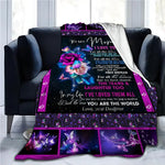 Cozy Fluffy Throw Blanket Gift for Mom from Daughter