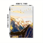 3pcs Golden Snow Mountain Canvas Wall Art for Home Decor