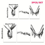 3 Pieces Nordic Style Sweet Love Wall Art Canvas Set