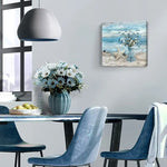 Ocean Theme Flower Canvas Wall Art for Home Decor