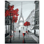 Set of 3 Paris Eiffel Tower Canvas Wall Art (16x24in)