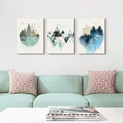 3pcs Abstract Canvas Wall Art for Living Room Decor