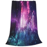 Purple Starry Sky Plush Micro Fleece Throw Blanket