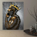 Black King Canvas Wall Art Poster for Home Decoration