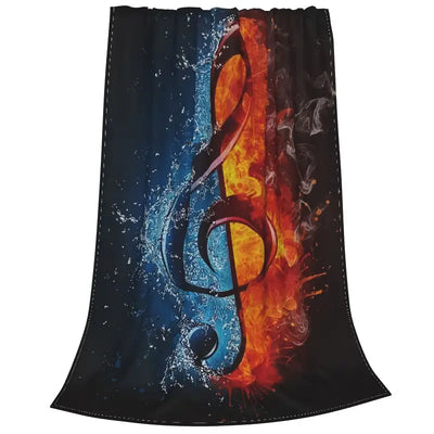 1pc Music Note Ultra-Soft Micro Fleece Throw Blanket