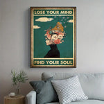 Retro Girl Music Canvas Wall Art for Home Decor