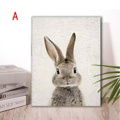 2pcs Set Abstract Easter Bunny Canvas Wall Art Decor