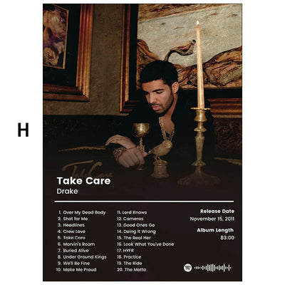 Vinyl Record Band Album Cover Canvas Wall Art