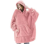 Ultra Cozy Double-Sided Fleece Wearable Blanket Hoodie with Big Pocket