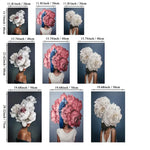 3pcs Frameless Abstract Floral Canvas Wall Art Set
