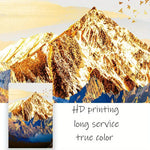 3pcs Golden Snow Mountain Canvas Wall Art for Home Decor