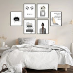 Glamor Fashion Gray Canvas Wall Art for Girls' Room