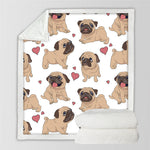 Winter Double-Layer Thick Blanket, Dog Series Fleece Throw