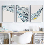 3pc Watercolor Fish Wall Art Canvas Posters (No Frames)