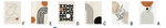 6pcs Boho Abstract Canvas Wall Art for Living Room