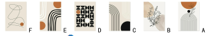 6pcs Boho Abstract Canvas Wall Art for Living Room