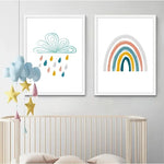 3pcs Cartoon Rainbow Canvas Wall Art for Home Decor