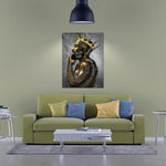 Black King Canvas Wall Art Poster for Home Decoration