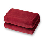 COOVA Super Soft Twin Blanket - Cozy 3D Jacquard Line Throw Blanket Lightweight and Warm Fleece Blanket for Couch Gift for WomenBedSofaChairCamping and Travel.(Burgandy Red 60"x80")