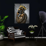 Black King Canvas Wall Art Poster for Home Decoration
