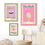 Nordic Cocktail Mojito Juice Canvas Wall Art Decor