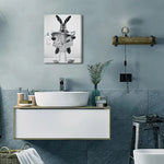 Kawaii Cute Rabbit Canvas Wall Art for Home Decor 12x16