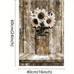 Rustic Floral Sunflower Canvas Wall Art for Home Decor