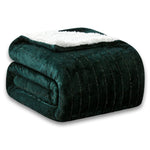 COOVA Ultra Soft Sherpa Fleece Throw Blanket - Cozy Thick and Warm Blankets Fuzzy Fluffy Plush Throw Blanket for CouchSofa and Bed(Forest Green 50"x60")