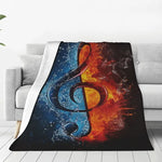 1pc Music Note Ultra-Soft Micro Fleece Throw Blanket