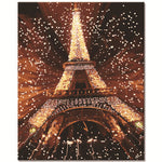 Set of 3 Paris Eiffel Tower Canvas Wall Art (16x24in)