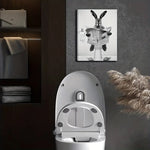 Kawaii Cute Rabbit Canvas Wall Art for Home Decor 12x16