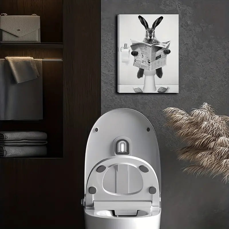 Kawaii Cute Rabbit Canvas Wall Art for Home Decor 12x16