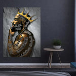 Black King Canvas Wall Art Poster for Home Decoration