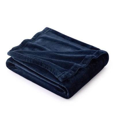 Bedsure Navy Blue Throw Blanket Fleece - 300GSM Blankets for Couch Sofa Bed Soft Lightweight Plush Cozy Throws for Toddlers Boys