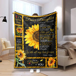 Sunflower Flannel Throw Blanket - Soft & Cozy 1pc